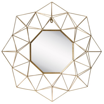 Gold Geometric Metal Wall Mirror