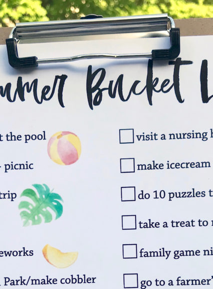 FREE Editable, Summer Bucket List for the Family