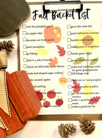 Fall Bucket List for the Family