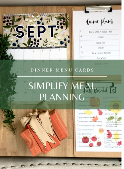 Simplify Meal Planning with Dinner Menu Cards