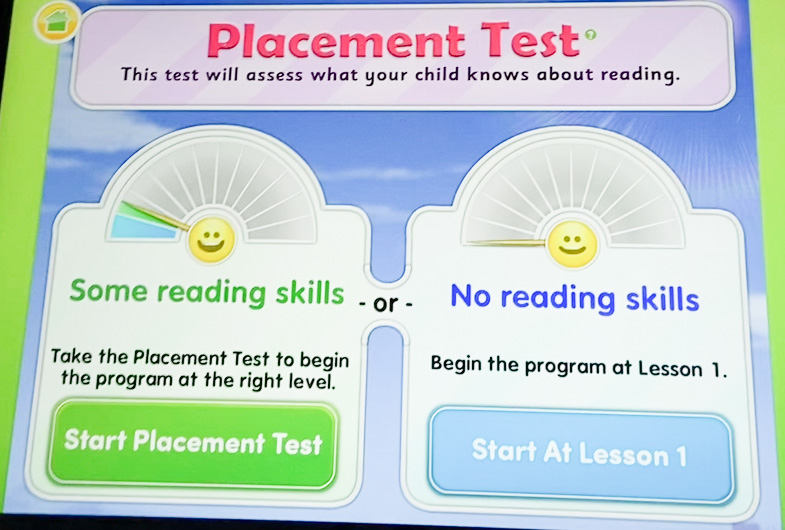 Reading Eggs placement test