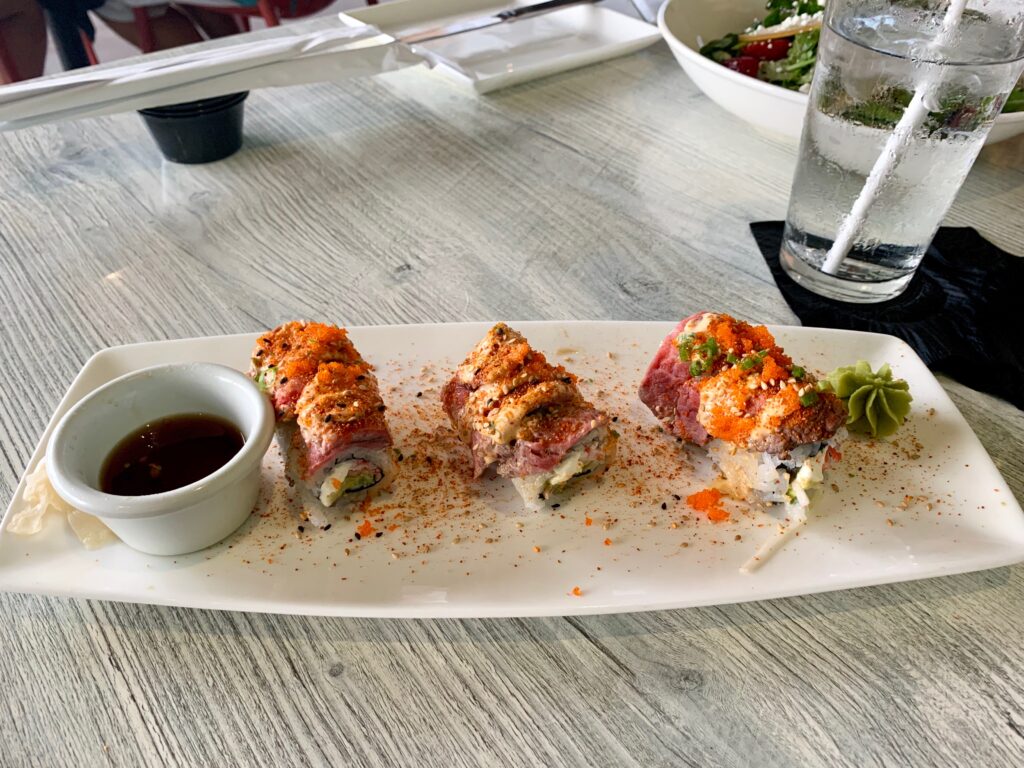 sushi rolls at citywalk