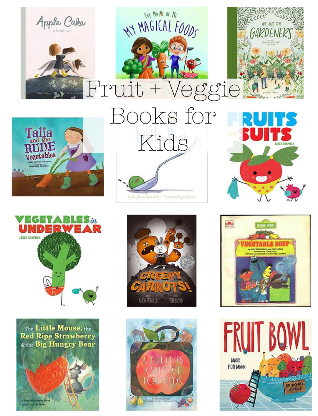fruit and veggie books for kids